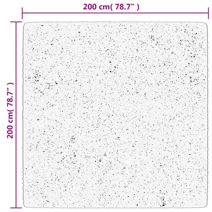 Golvmatta antracit HUARTE med kort lugg tvättbar 200x200 cm