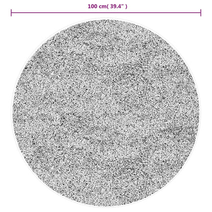 Golvmatta HUARTE med kort lugg tvättbar sandbeige Ø 100 cm