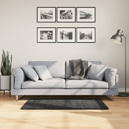 Golvmatta antracit Ryamatta PAMPLONA lång lugg modern 60x110 cm