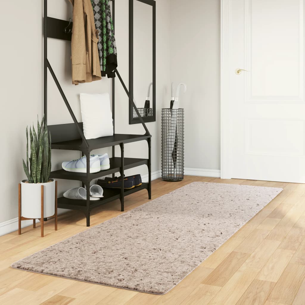 Lattiamatto Ryamatta PAMPLONA pitkä nukka moderni beige 80x250 cm