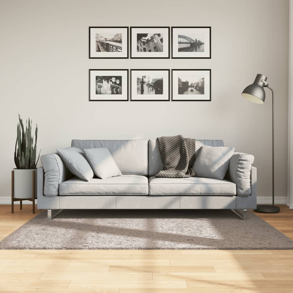 Lattiamatto Ryamatta PAMPLONA pitkä nukka moderni beige 120x170 cm