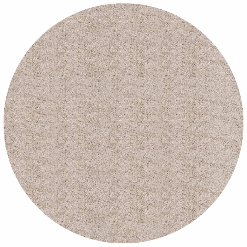 Lattiamatto pitkä tuftattu moderni beige Ø 100 cm