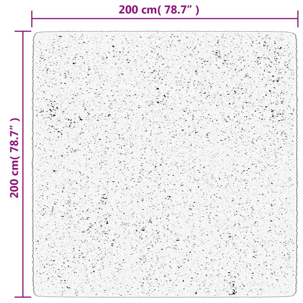 Lattiamatto Ryamatta PAMPLONA pitkä nukka moderni harmaa 200x200 cm