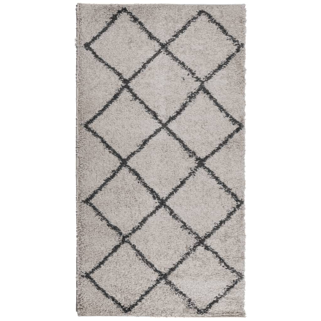 Lattiamatto Ryamatta PAMPLONA pitkä nukka moderni beige &amp; antrasiitti 60x110 cm