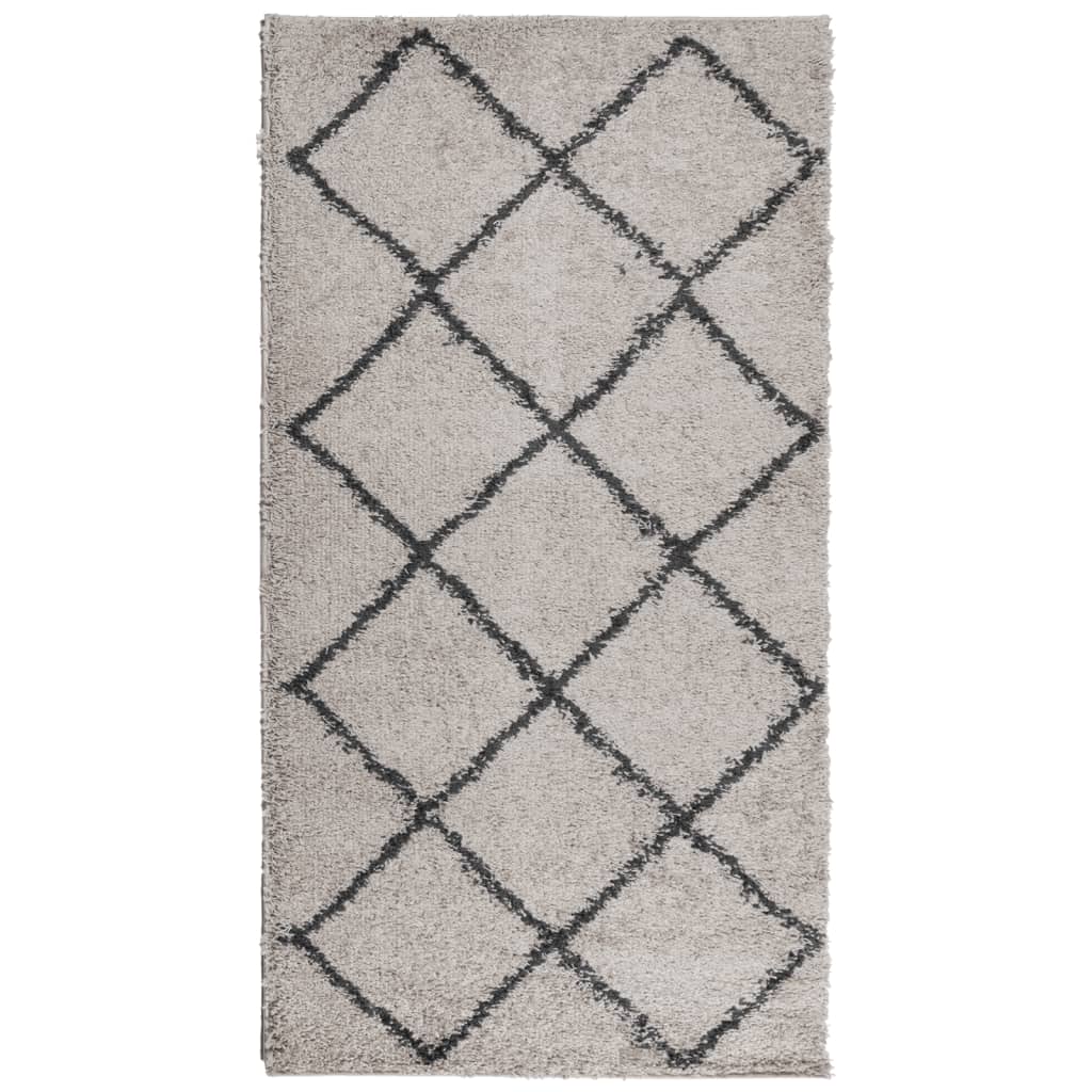 Lattiamatto Ryamatta PAMPLONA pitkä nukka moderni beige &amp; antrasiitti 80x150 cm