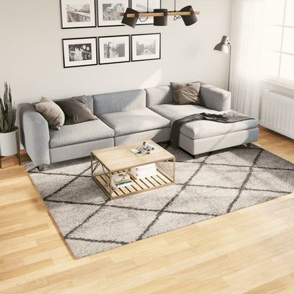 Golvmatta antracit Ryamatta PAMPLONA lång lugg modern beige & 200x280 cm