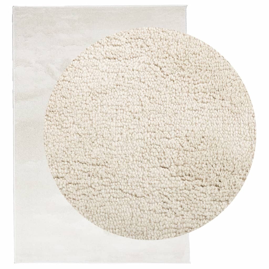 Golvmatta OVIEDO kort lugg beige 120x170 cm