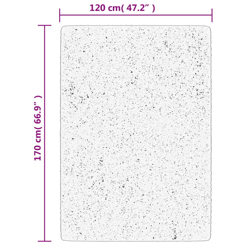 Golvmatta OVIEDO kort lugg röd 120x170 cm