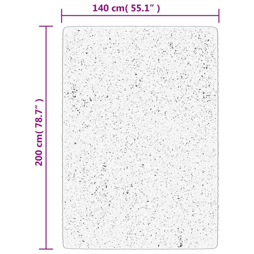 Golvmatta OVIEDO kort lugg röd 140x200 cm