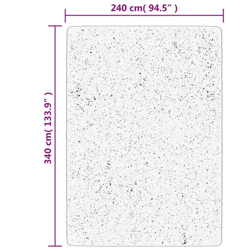 Golvmatta antracit ISTAN långluggad glansig 240x340 cm