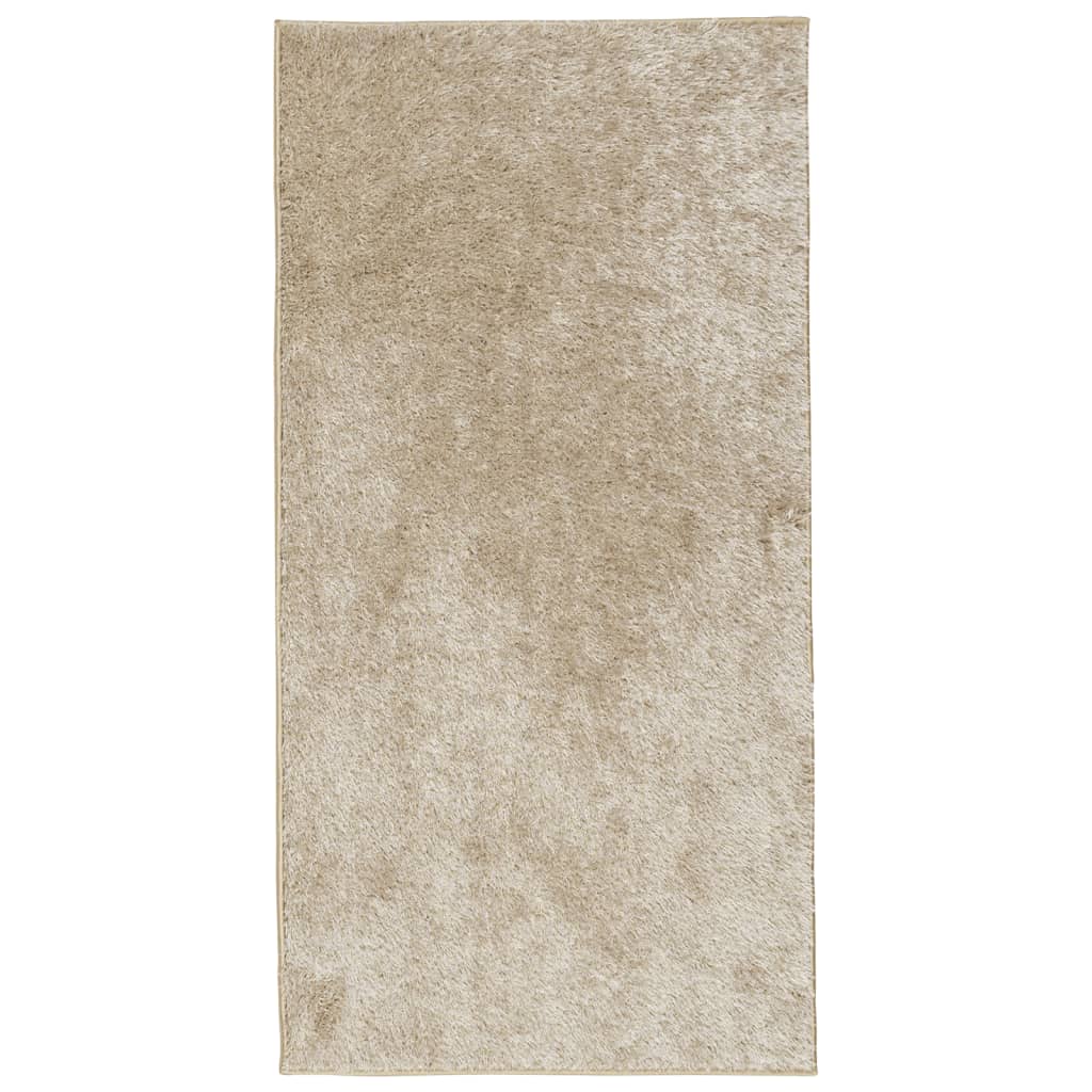 Golvmatta ISTAN långluggad glansig beige 100x200 cm