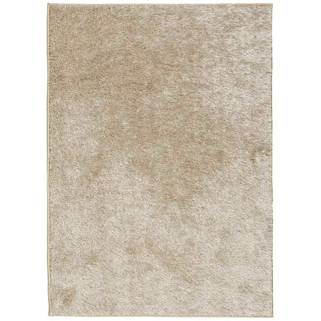 Golvmatta ISTAN långluggad glansig beige 200x280 cm