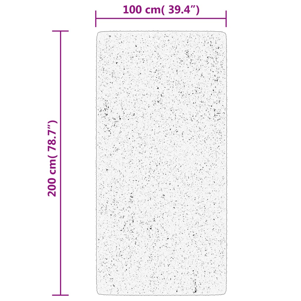 Golvmatta ISTAN långluggad glansig grå 100x200 cm