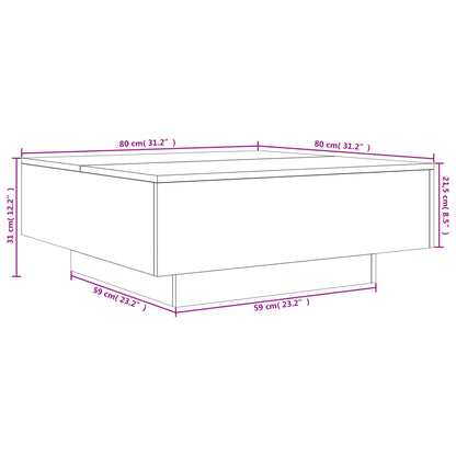 Soffbord svart 80x80x31 cm