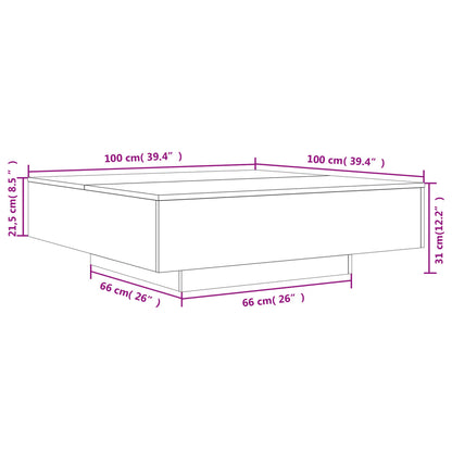 Soffbord vit 100x100x31 cm