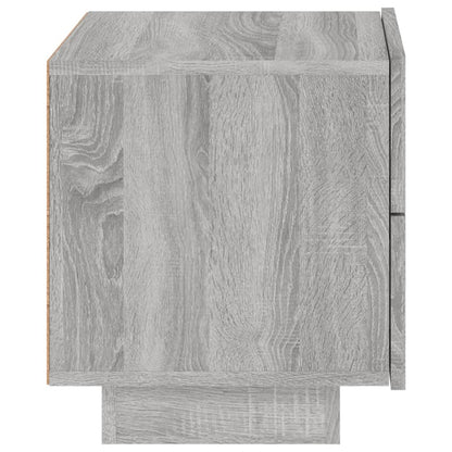 Yöpöytä Yöpöytä LED-valoilla harmaa sonoma 70x36x40,5 cm