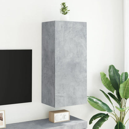 TV-möbel betonggrå 40,5x30x90 cm Väggmonterad TV-bänk