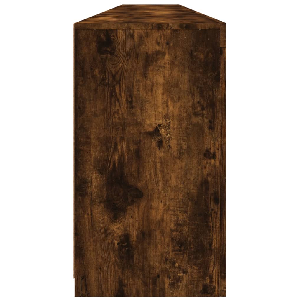 Skänk Rökfärgad Ek LED-belysning 283x37x67 cm