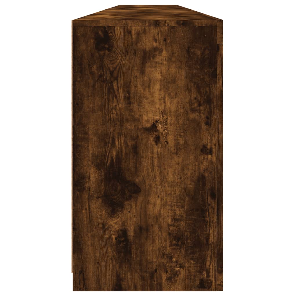 Skänk Rökfärgad Ek LED-belysning 283x37x67 cm