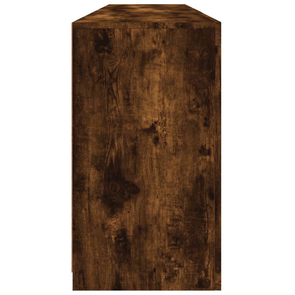 Skänk Rökfärgad Ek LED-belysning 181,5x37x67 cm