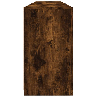 Skänk Rökfärgad Ek LED-belysning 181,5x37x67 cm