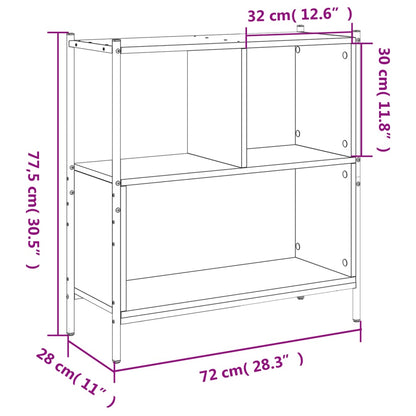 Kirjahylly musta 72x28x77,5 cm