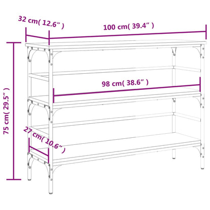 Avlastningsbord konsolbord svart 100x32x75 cm