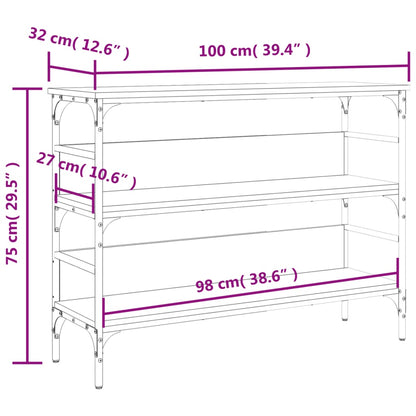 Avlastningsbord konsolbord svart 100x32x75 cm