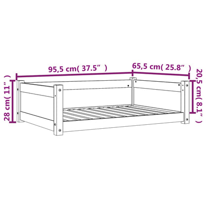 Koiran sänky Koiran sänky vaha ruskea 95,5x65,5x28 cm massiivimänty