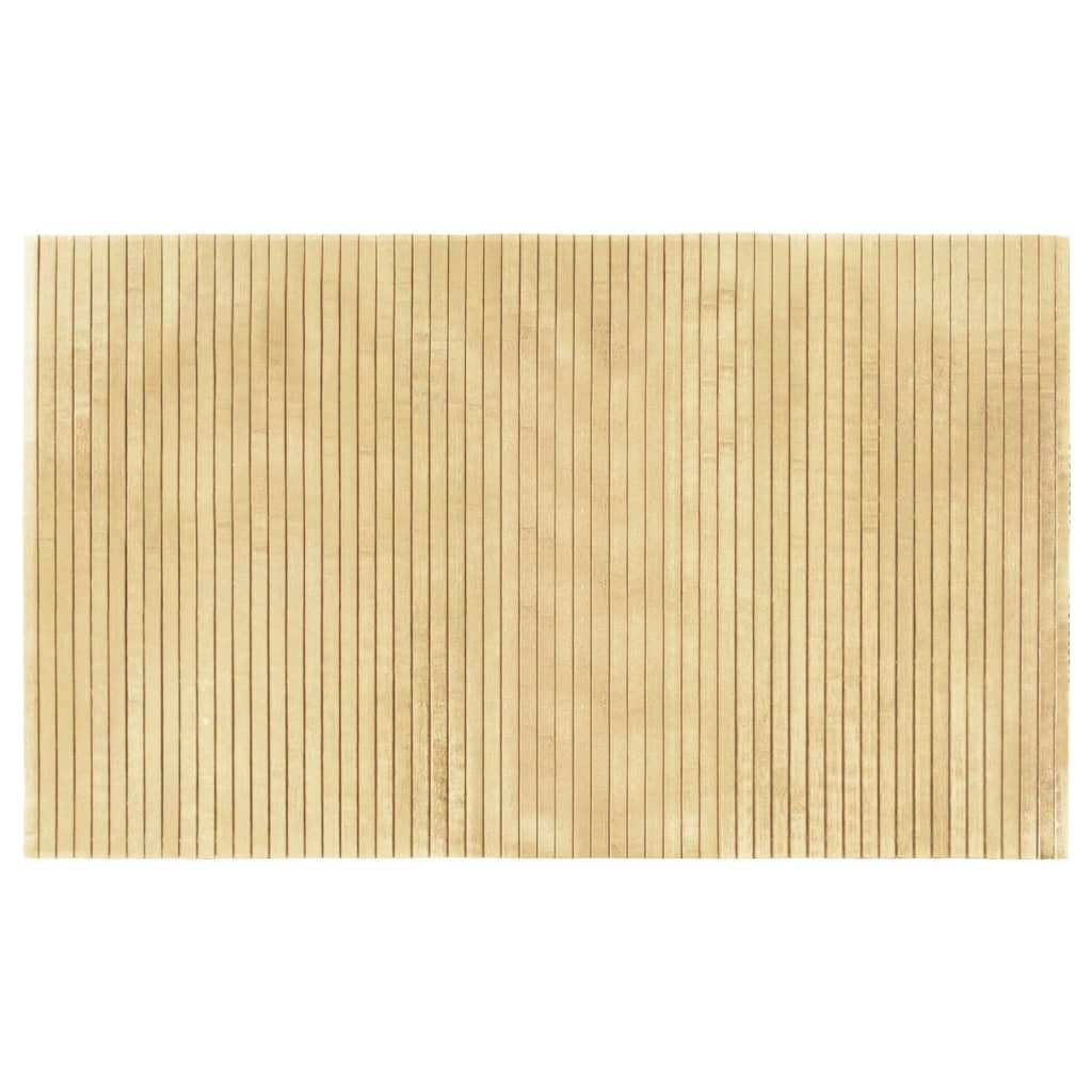 Lattiamatto suorakaiteen muotoinen vaalea luonnollinen 60x100 cm bambu