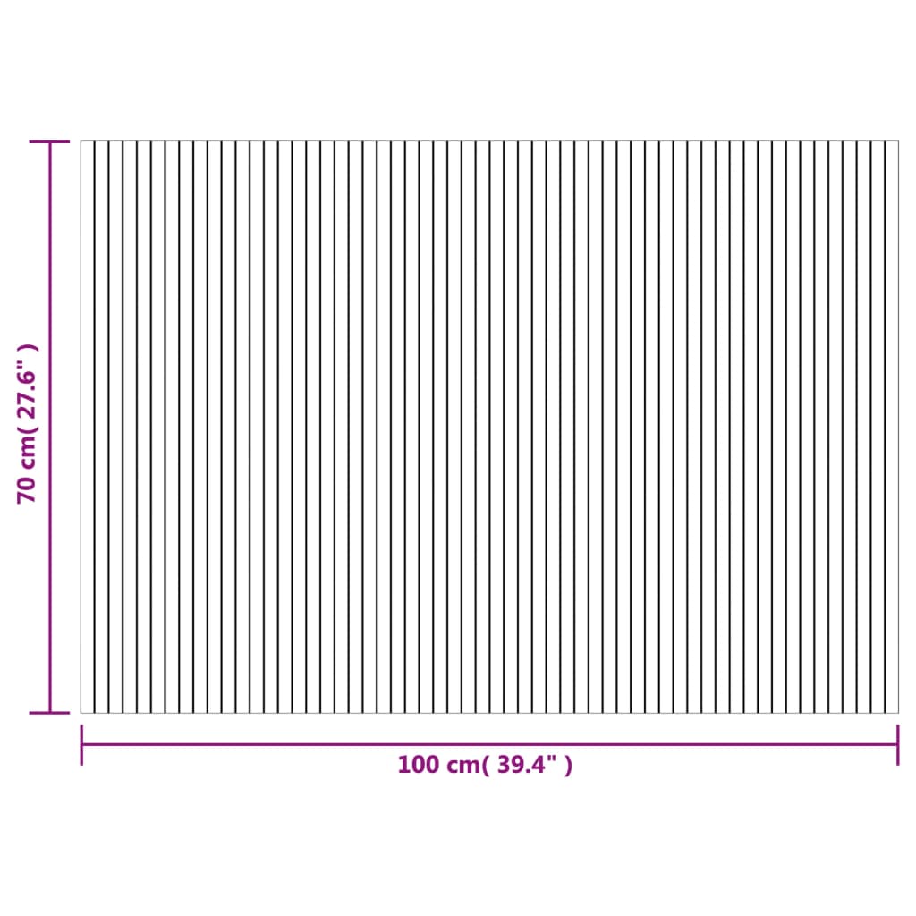 Lattiamatto suorakaiteen muotoinen vaalea luonnon 70x100 cm bambu