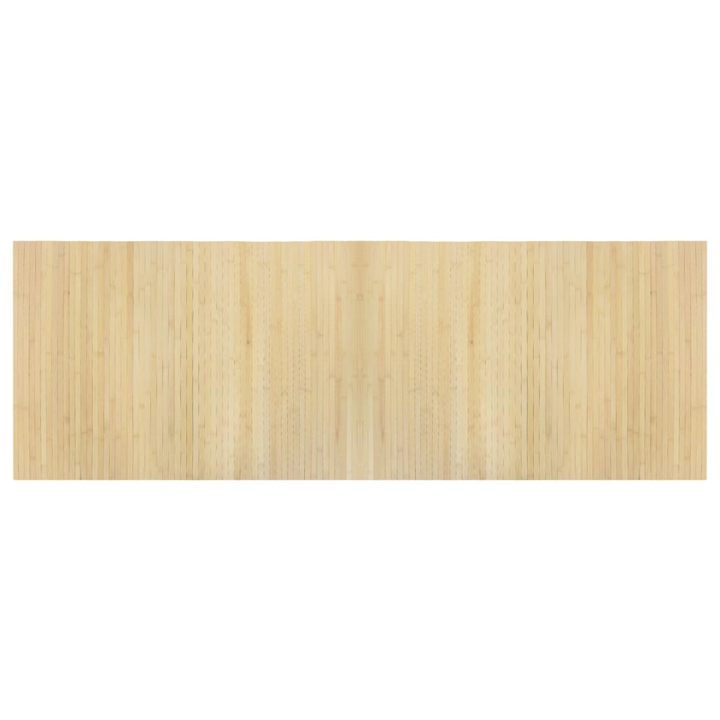 Lattiamatto suorakaiteen muotoinen vaalea luonnon 70x200 cm bambu