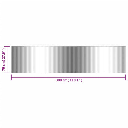 Lattiamatto suorakaiteen muotoinen ruskea 70x300 cm bambu