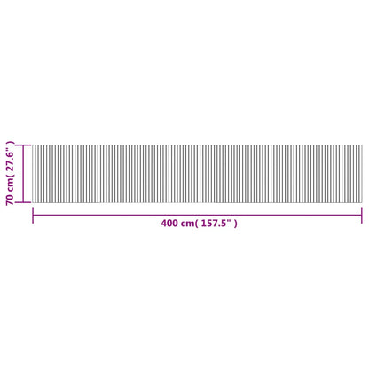 Lattiamatto suorakaiteen muotoinen musta 70x400 cm bambu