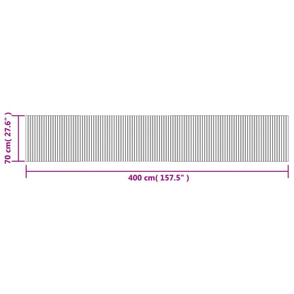 Lattiamatto suorakaiteen muotoinen harmaa 70x400 cm bambu