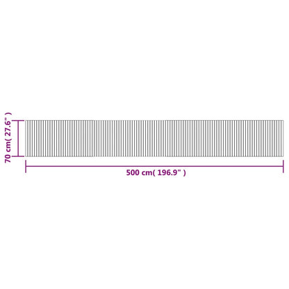 Lattiamatto suorakaiteen muotoinen musta 70x500 cm bambu