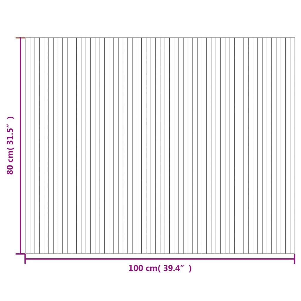 Lattiamatto suorakaiteen muotoinen musta 80x100 cm bambu