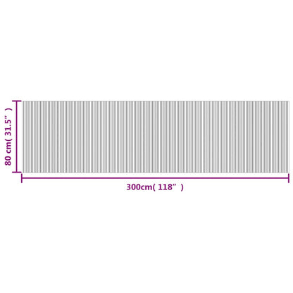 Lattiamatto suorakaiteen muotoinen ruskea 80x300 cm bambu