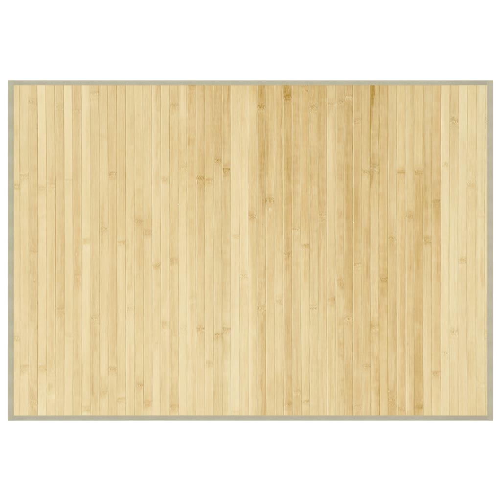 Lattiamatto suorakaiteen muotoinen vaalea luonnon 70x100 cm bambu