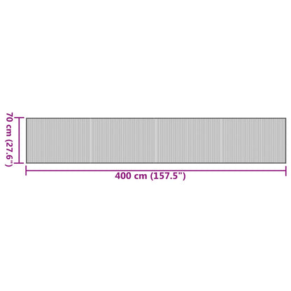 Lattiamatto suorakaiteen muotoinen musta 70x400 cm bambu