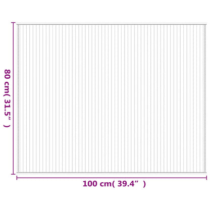 Lattiamatto suorakaiteen muotoinen luonnollinen 80x100 cm bambu