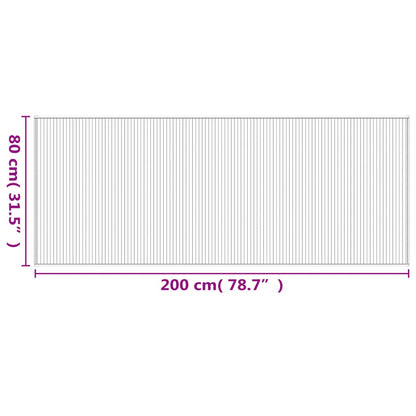 Lattiamatto suorakaiteen muotoinen ruskea 80x200 cm bambu