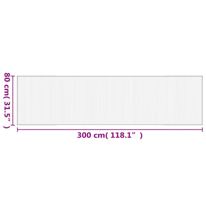 Lattiamatto suorakaiteen muotoinen ruskea 80x300 cm bambu