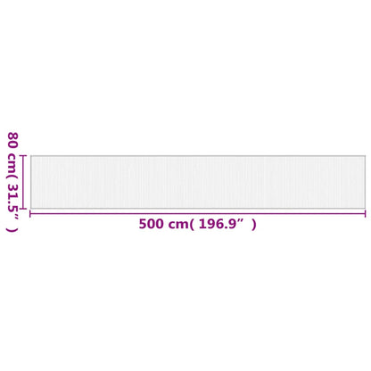 Lattiamatto suorakaiteen muotoinen musta 80x500 cm bambu