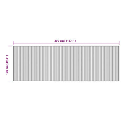 Lattiamatto suorakaiteen muotoinen musta 100x300 cm bambu