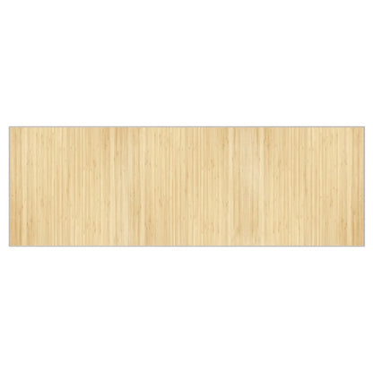 Lattiamatto suorakaiteen muotoinen kevyt luonnon 100x300 cm bambu