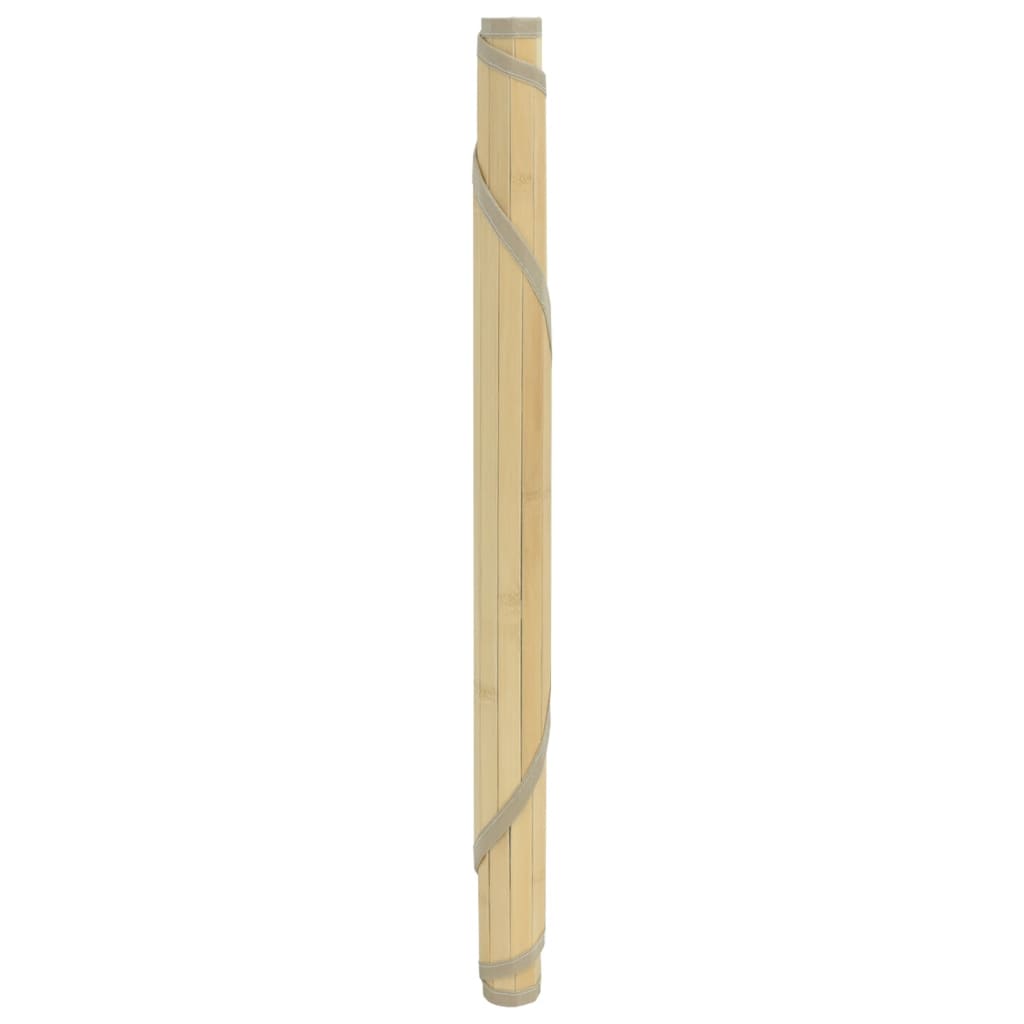 Lattiamatto pyöreä vaalea luonnon 100 cm bambu