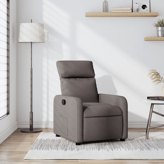 Nojatuoli Recliner taupe kangasta