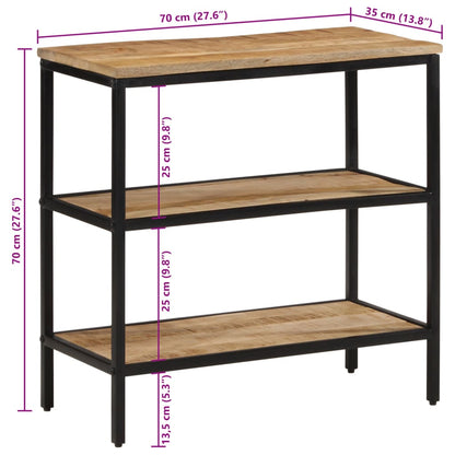 Avlastningsbord konsolbord massiv trä mangoträ 70x35x70 cm