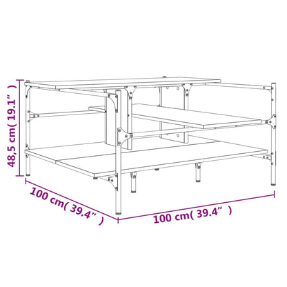 Soffbord svart 100x100x48,5 cm